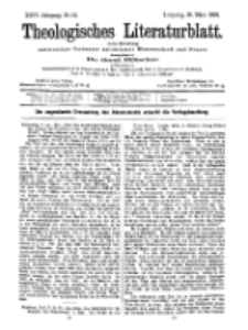 Theologisches Literaturblatt, 20. März 1903, Nr 12.