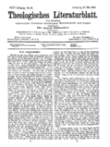 Theologisches Literaturblatt, 15. Mai 1903, Nr 20.
