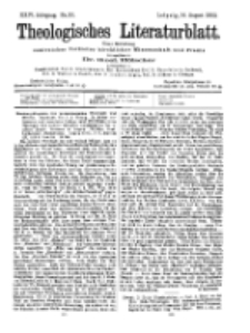 Theologisches Literaturblatt, 14. August 1903, Nr 33.