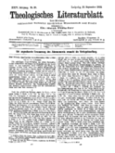 Theologisches Literaturblatt, 25. September 1903, Nr 39.