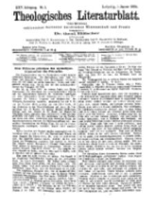 Theologisches Literaturblatt, 1. Januar 1904, Nr 1.