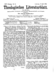 Theologisches Literaturblatt, 15. April 1904, Nr 16.
