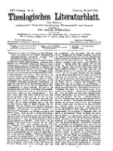 Theologisches Literaturblatt, 29. April 1904, Nr 18.