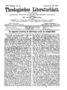 Theologisches Literaturblatt, 24. Juni 1904, Nr 26.