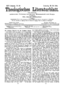 Theologisches Literaturblatt, 22. Juli 1904, Nr 30.