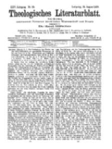 Theologisches Literaturblatt, 12. August 1904, Nr 33.
