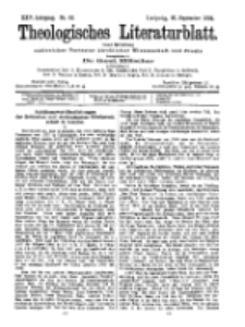 Theologisches Literaturblatt, 30. September 1904, Nr 40.