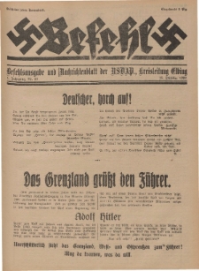 Befehl Nr. 20, 18. Oktober 1932