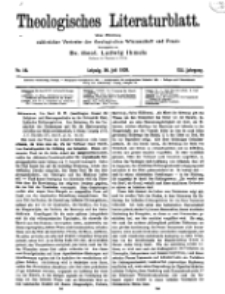 Theologisches Literaturblatt, 30. Juli 1920, Nr 16.