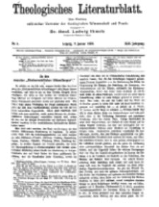 Theologisches Literaturblatt, 7. Januar 1921, Nr 1.