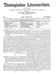 Theologisches Literaturblatt, 15. April 1921, Nr 8.