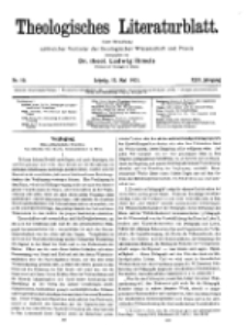 Theologisches Literaturblatt, 13. Mai 1921, Nr 10.