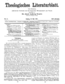 Theologisches Literaturblatt, 27. Mai 1921, Nr 11.