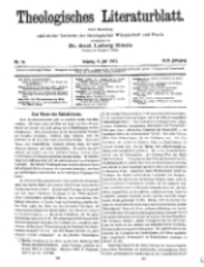 Theologisches Literaturblatt, 8. Juli 1921, Nr 14.