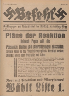 Befehl Nr. 25, 5. November 1932