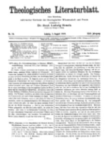 Theologisches Literaturblatt, 5. August 1921, Nr 16.