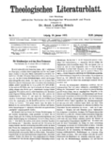 Theologisches Literaturblatt, 6. Januar 1922, Nr 1.
