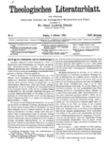 Theologisches Literaturblatt, 3. Februar 1922, Nr 3.