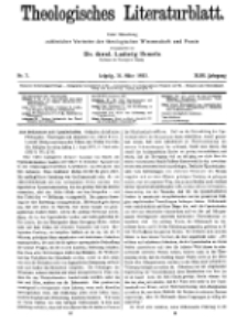 Theologisches Literaturblatt, 31. März 1922, Nr 7.