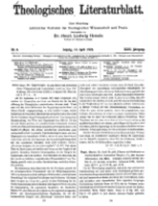 Theologisches Literaturblatt, 14. April 1922, Nr 8.