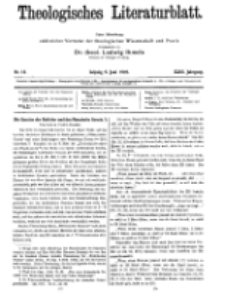 Theologisches Literaturblatt, 9. Juni 1922, Nr 12.