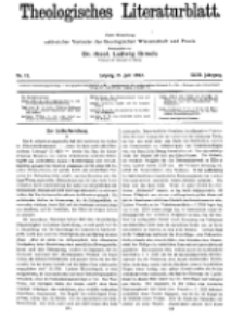 Theologisches Literaturblatt, 21. Juli 1922, Nr 15.