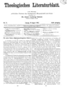 Theologisches Literaturblatt, 18. August 1922, Nr 17.