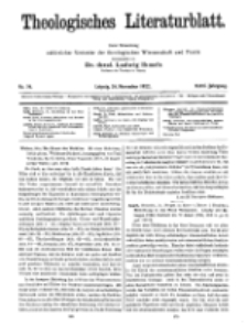 Theologisches Literaturblatt, 24. November 1922, Nr 24.