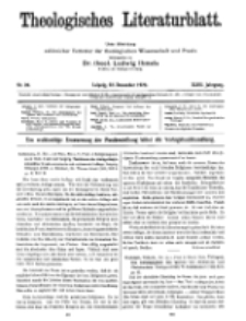 Theologisches Literaturblatt, 22. Dezember 1922, Nr 26.