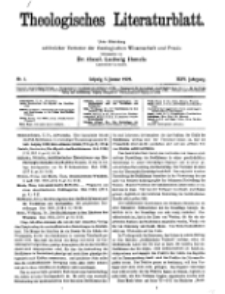 Theologisches Literaturblatt, 5. Januar 1923, Nr 1.
