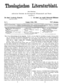 Theologisches Literaturblatt, 2. März 1923, Nr 5.