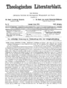 Theologisches Literaturblatt, 8. Juni 1923, Nr 12.