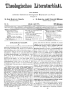 Theologisches Literaturblatt, 6. Juli 1923, Nr 14.