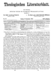 Theologisches Literaturblatt, 14. September 1923, Nr 19.