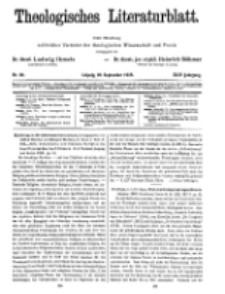 Theologisches Literaturblatt, 28. September 1923, Nr 20.