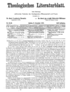 Theologisches Literaturblatt, 21. Dezember 1923, Nr 25/26.