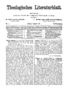 Theologisches Literaturblatt, 7. Januar 1927, Nr 1.