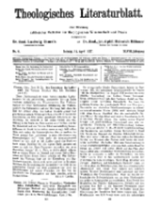 Theologisches Literaturblatt, 15. April 1927, Nr 8.