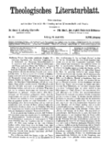 Theologisches Literaturblatt, 27. Mai 1927, Nr 11.