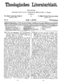 Theologisches Literaturblatt, 8. Juli 1927, Nr 14.