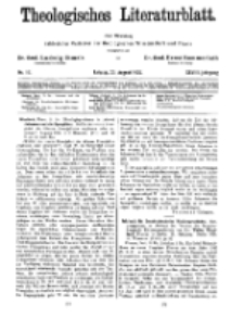 Theologisches Literaturblatt, 20. August 1927, Nr 17.