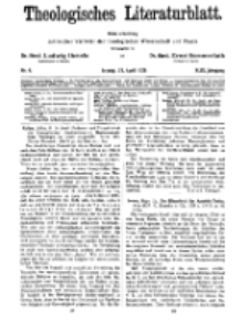 Theologisches Literaturblatt, 27. April 1928, Nr 9.