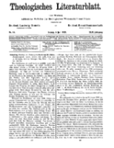Theologisches Literaturblatt, 6. Juli 1928, Nr 14.