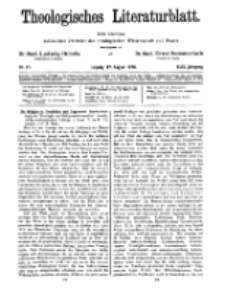 Theologisches Literaturblatt, 17. August 1928, Nr 17.