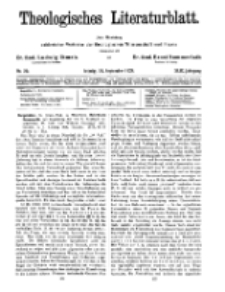 Theologisches Literaturblatt, 28. September 1928, Nr 20.