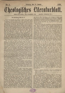 Theologisches Literaturblatt, 23. Januar 1880, Nr 3.