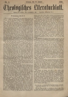Theologisches Literaturblatt, 30. Januar 1880, Nr 4.