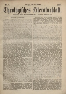 Theologisches Literaturblatt, 13. Februar 1880, Nr 6.