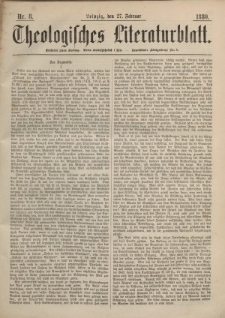 Theologisches Literaturblatt, 27. Februar 1880, Nr 8.