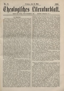 Theologisches Literaturblatt, 28. Mai 1880, Nr 21.